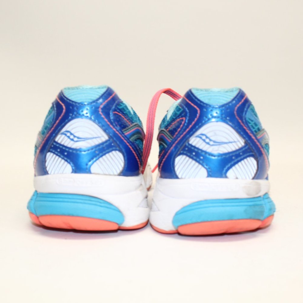 Saucony Ride 7 Running Shoes Turquoise Blue Coral OrangeS10241-1 Womens Size 9M - Picture 7 of 11